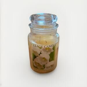 Village Candle 26 oz Large Jar- LILY OF THE VALLEY-Maine 80% left| 2 Wicks